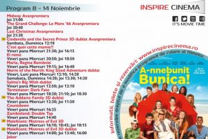 Program Cinema Inspire Alba Mall. Ce filme vor rula în perioada 8 – 14 noiembrie 2019