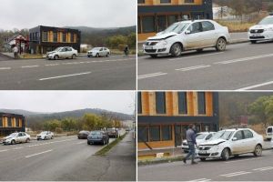 FOTO. ACCIDENT cu pagube materiale pe strada Mihai Eminescu din Ocna Mureş