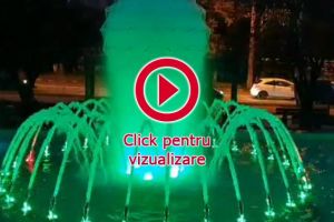 Fântănă arteziană cu jocuri de lumini, dată în funcţiune în Parcul de lîngă Primăria ...