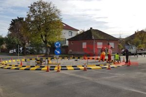 FOTO&VIDEO. Un nou sens giratoriu în municipiul Satu Mare! Lucrările, în desfăşurare