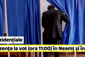 Prezidenţiale 2019: Prezenţa la vot la ora 11:00 în Neamţ şi în ţară