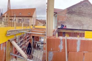 Construcţia ambulatoriului Spitalului Militar din Oradea a ajuns în faza turnării plăcii parterului