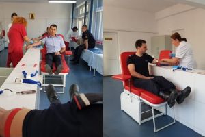 EROI şi în afara serviciului: ISU Alba donează viaţă pentru cetăţenii bolnavi care au nevoie de transplant de sânge