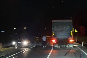 FOTO Accident! Circulaţia pe drumul european E58, întreruptă temporar la Vlădeni
