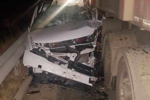 FOTO. Accident în lanţ pe autostrada A1 cu 3 maşini implicate. Traficul pe un sens între Arad şi Timişoarea este blocat