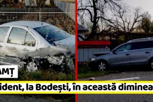 NEAMȚ: Accident, la Bodeşti, în această dimineaţă (FOTO)