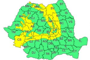 Cod galben de vânt până joi, în zonele montane ale judeţului Bihor