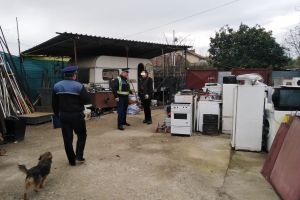 FOTO. Acţiune a Poliţiei în Satu Mare. Controale în trenuri şi în centrele de colectare a fierului vechi