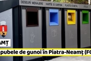 NEAMȚ: Noi pubele de gunoi în Piatra-Neamţ (FOTO)
