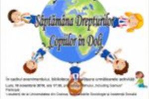 Biblioteca Judeţeană „Alexandru şi Aristia Aman” marchează Ziua Internaţională a Drepturilor Copilului, printr-o serie de activităţi reunite sub titlul „Săptămâna Drepturilor Copiilor în Dolj, 18-20 noiembrie 2019”