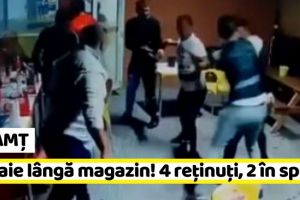 NEAMȚ: 4 bărbaţi reţinuţi după ce s-au luat la bătaie în faţa unui magazin