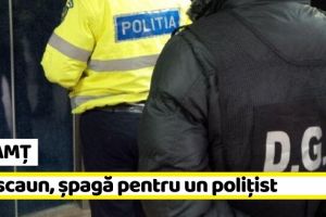 NEAMȚ: Un scaun, şpagă pentru un poliţist