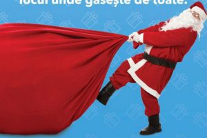 MOŞ CRĂCIUN ÎŞI UMPLE SACUL DE CADOURI LA EGROS SHOPPING SUCEAVA