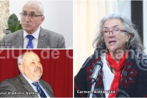 ZIUA de Constanta #sarbatoresteDobrogea141:  Carmen Aldea Vlad, autoarea Imnului Dobrogei, Ilie Floroiu, fost atlet, si Vladimir Volkov, consulul general al Federatiei Ruse la Constanta, mesaje de Ziua Dobrogei (vide)