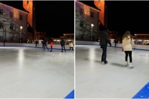 FOTO S-a deschis patinoarul din Piaţa Mare – Care sunt preţurile la închiriere