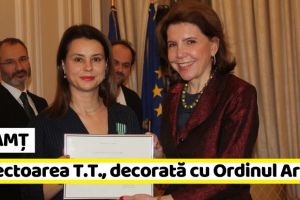 NEAMȚ: Directoarea T.T., decorată de ambasadoarea Franţei