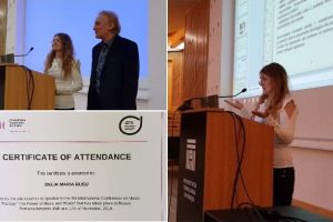 FOTO: Albaiulianca Delia Rusu, prezentă la Conferinţa Internaţională de Meloterapie de la Braşov. Ea este acreditată ca tehnician specialist în diagnosticare medicală prin analiza amprentei vocale, de către „Institutul Sound Health” din SUA