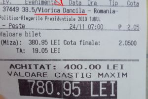 FOTO Situaţie inedită la Botoşani! Candidaţii la preşedinţie, Iohannis şi Dăncilă, jucaţi la casele de pariuri