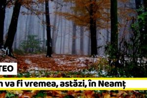 METEO: Cum va fi vremea, astăzi, în Neamţ. Prognoza meteo (24–25 noiembrie)