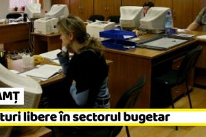 NEAMȚ: Posturi vacante în sectorul bugetar la data de 24 noiembrie