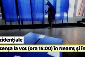 Prezidenţiale 2019: Prezenţa la vot la ora 15:00 în Neamţ şi în ţară (turul II)