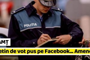 NEAMȚ: 2 incidente electorale: Un dosar penal şi o amendă pentru o femeie care şi-a pus pe Facebook buletinul de vot
