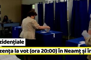 Prezidenţiale 2019: Prezenţa la vot la ora 20:00 în Neamţ şi în ţară (turul II)