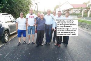 Mang, uitucul: Şeful PSD Bihor nu se mai laudă cu asfaltul din Popeşti, care e deja plin de crăpături