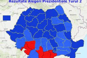 Harta rezultatelor la prezidenţiale. Cum s-a votat în fiecare judeţ din ţară