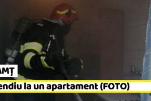 NEAMȚ: Incendiu la un apartament în Piatra-Neamţ. Proprietarul a fost evacuat (FOTO)