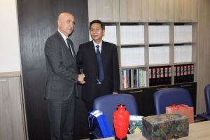 Consilierul economic si comercial din cadrul Ambasadei Republicii Populare Chineze ȋn Romaniam vizita de lucru la CCINA Constanta