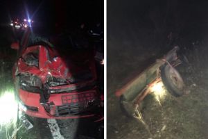 CORBII MARI: Căruţă spulberată de un autoturism. Două persoane rănite