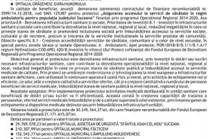 Finalizare proiect: „Asigurarea accesului la servicii de sănătate în regim ambulatoriu ...