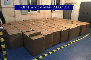 FOTO! Cantitate impresionantă de ţigări confiscată de poliţişti în urma percheziţiilor din judeţul Botoşani