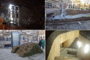 FOTO| Lucrările la pasajul din cartierul Cetate pe ultima sută de metrii: A fost testat sistemul de iluminat şi urmează aşezarea unui strat de gazon