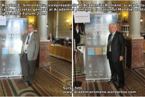 #DobrogeaAcademica:  Academia Romana, la Forumul Mondial al Știintei 2019, cu tema Știinta, etica si responsabilitate“