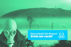 Un nou protest la Primărie, pentru eliminarea mirosurilor. „Aerul poluat ne omoară! Stare de urgenţă în Braşov!”