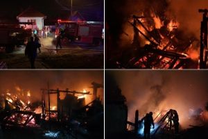 FOTO| Incendiu la o anexa gospodărească în Petreşti: Acţionează Garda de Intervenţie Sebeş