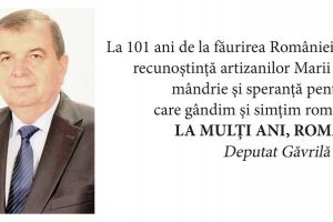 Deputatul Găvrilă Ghilea: La mulţi ani, România!