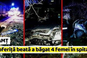 NEAMȚ: O şoferiţă beată a băgat 4 femei în spital (FOTO)