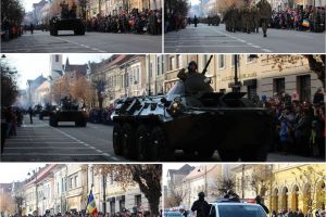 Treceţi batalioane! Paradă de în centrul Bistriţei