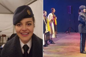 FOTO, VIDEO. Oana Venţel, elevă la Colegiul Naţional Militar „Mihai Viteazul” din Alba Iulia, pe scena spectacolului folcloric ”Cânt şi suflet românesc”, la Festival de România, din Cealaltă Capitală