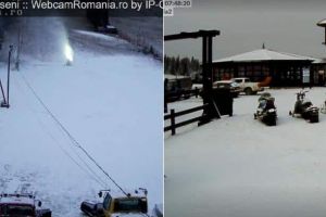 FOTO: Strat de zăpadă consistent în prima zi de iarnă. A nins ca în poveşti la Arieşeni şi în Munţii Șureanu