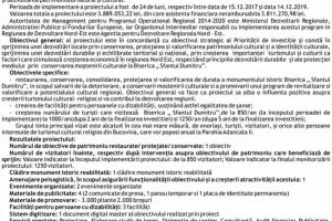 “RESTAURARE ŞI CONSERVARE A PATRIMONIULUI CULTURAL ŞI A INFRASTRUCTURII CONEXE, LA BISERICA ...