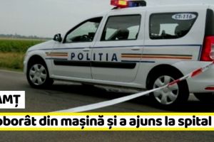 NEAMȚ: Neatenţia costă! O femeie care a coborât din maşină a ajuns la spital