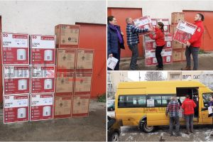 FOTO&VIDEO. Copiii din 9 şcoli sătmărene vor avea apă caldă mulţumită Crucii Roşii