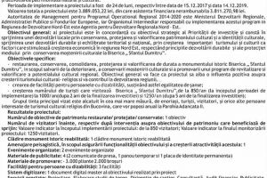 “RESTAURARE ŞI CONSERVARE A PATRIMONIULUI CULTURAL ŞI A INFRASTRUCTURII CONEXE, LA BISERICA ...