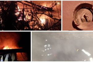 Casă şi anexe afectate de un incendiu puternic, la Lugoj