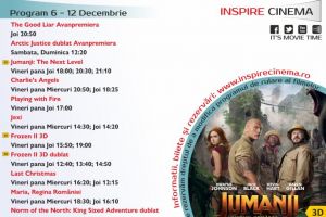 Program Cinema Inspire Alba Mall. Ce filme vor rula în perioada 6 – 12 decembrie 2019