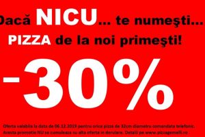 Ofertă de nerefuzat! Gemelli Satu Mare: Dacă NICU te numeşti, PIZZA de la noi primeşti